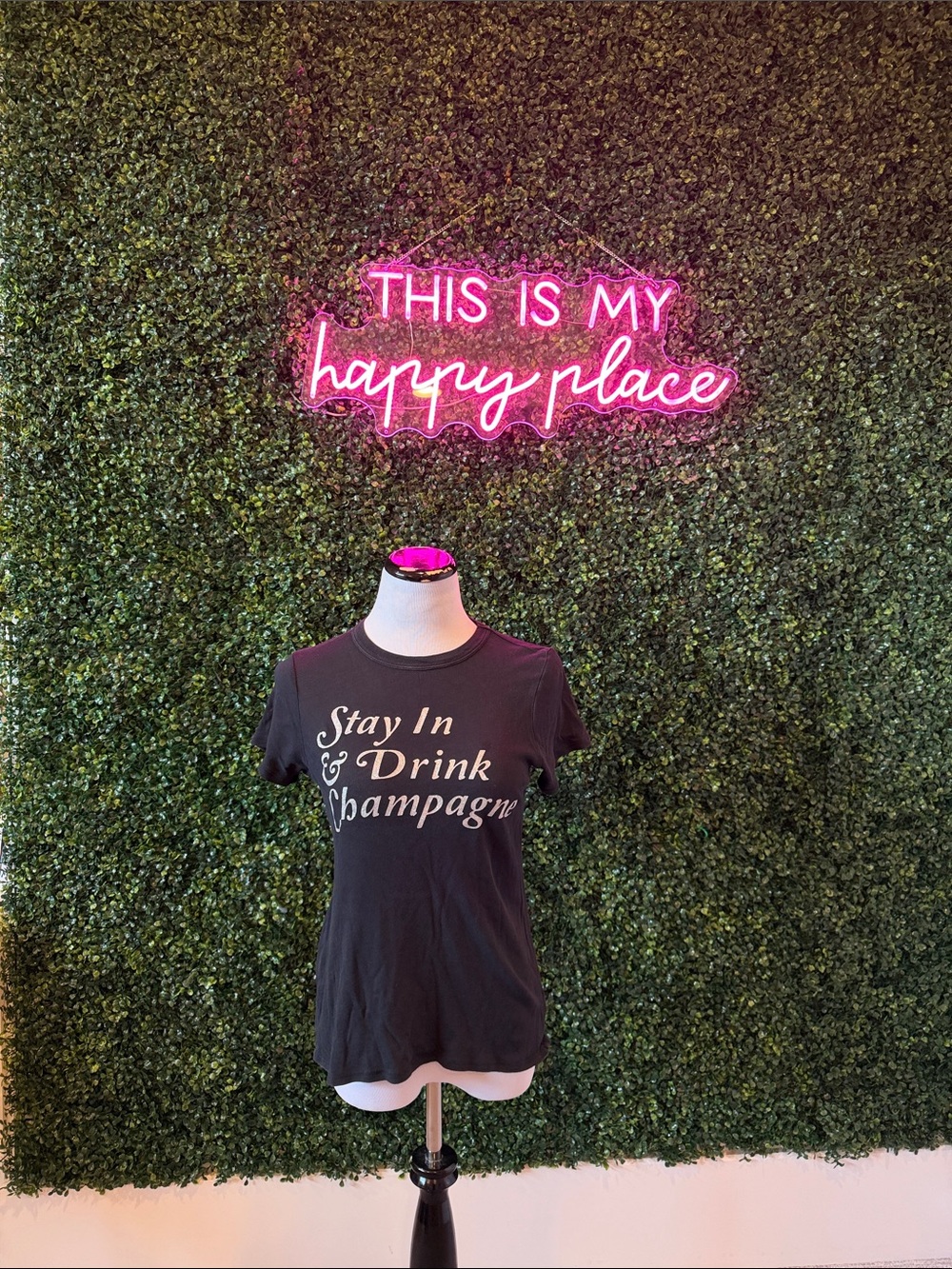 Chaser Graphic Tee 'Stay In & Drink Champagne'
